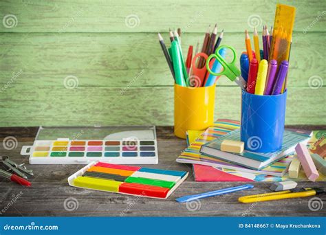 School Stationary Stock Image Image Of Notebook Rubber 84148667