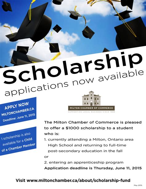 Sample scholarship applications provide examples how how a scholarship should look, including samples of essays and reference letters. Last Chance for your favourite student to get $1000 | Milton Chamber of Commerce