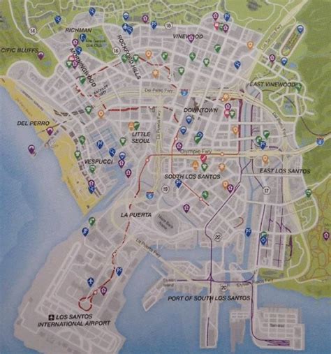 Gta V Los Santos Map The Video Games Wiki