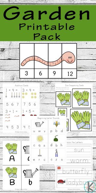 kindergarten worksheets  games  garden worksheets  kids
