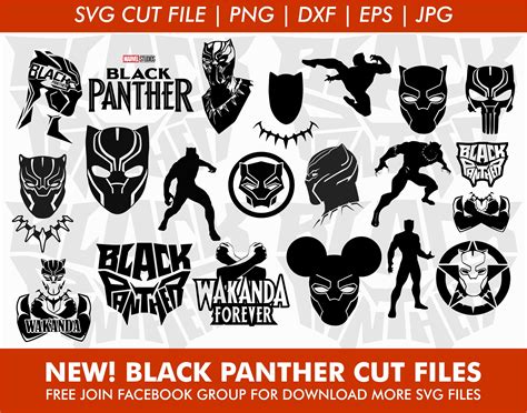 Download Black Panther SVG Bundles | Vectorency