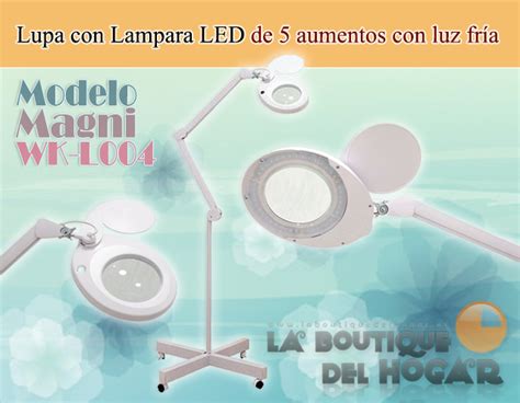 Lupa Con Lampara Led De 5 Aumentos Con Luz Fría Y Brazo Articulado