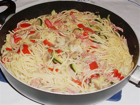 Zucchini Champignon Spaghetti von Yamina