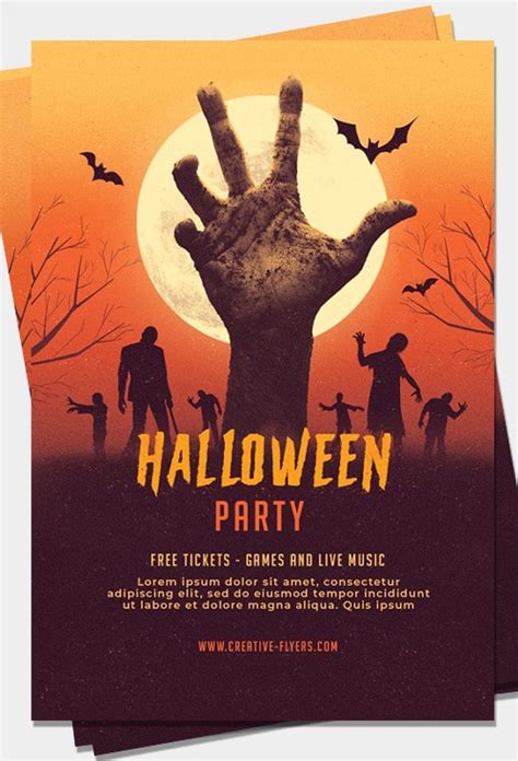 Halloween Party Poster Template Creative Flyers