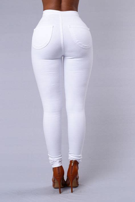 Super High Waist Denim Skinnies White Jeans Outfit Women Women