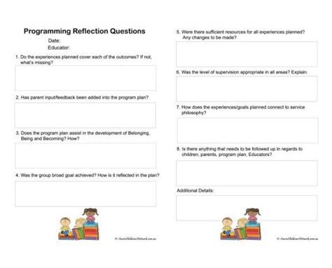 You should always greet your interview with a friendly smile and firm handshake. This Programming Reflection Questions template is used to reflect upon your program plan ...