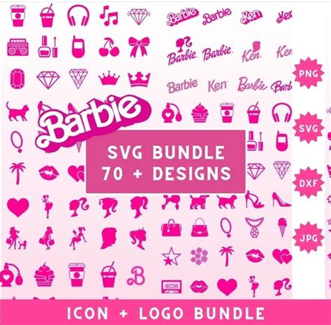 Barbie Svgs And Pngs Bundle Doll Svgs And Pngs Logo Cricut Etsy