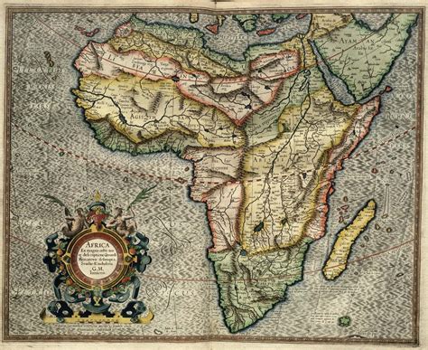 1595 Map Of Africa African Map Africa Map Antique Maps