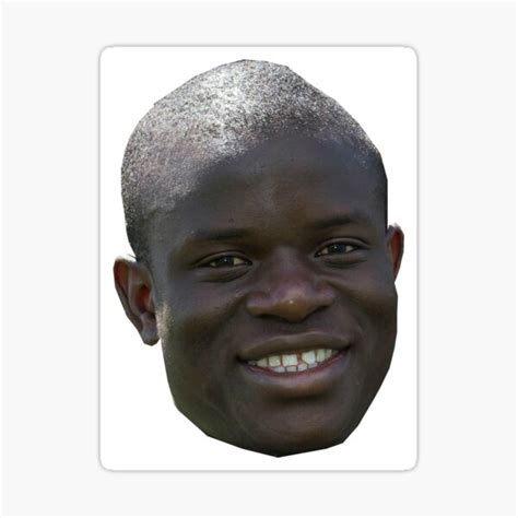 N Golo Kante Head Sticker For Sale By Amcbazza Redbubble