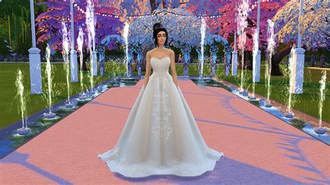 This designer wedding dress comes in 3 shades of white and 3 pastel blush colors. simowa ulica: The Sims 4 / Wedding Dresses Lookbook + CC ...