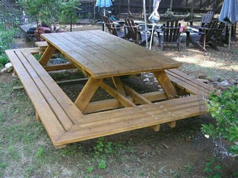 Lots of outdoor projects you can build in a weekend. Wrap around picnic table @bradnaylor | Picnic table, Picnic
