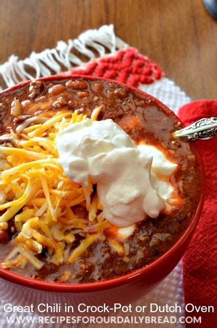 Lots of chipotle peppers, adobo sauce and more come together for a great meal. Easy crock pot chili | Food, Recipes, Homemade chili