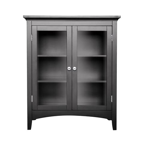 Songmics bathroom floor storage cabinet with adjustable shelf. Dark Espresso Freestanding Bathroom Floor Cabinet with ...