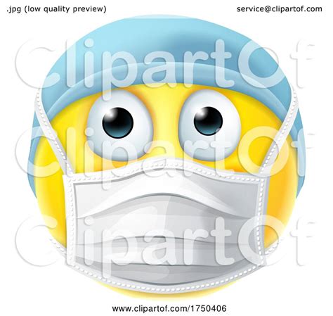 Emoticon Emoji PPE Doctor Nurse Medical Mask Icon By
