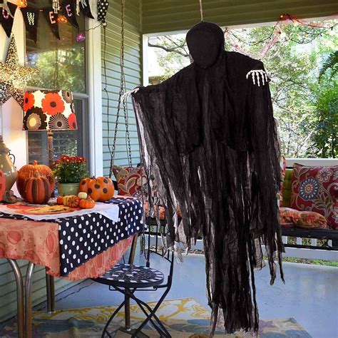 Dark Hanging Grim Reaper Diy Halloween Decor Walyou
