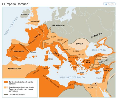 Mapa El Imperio Romano