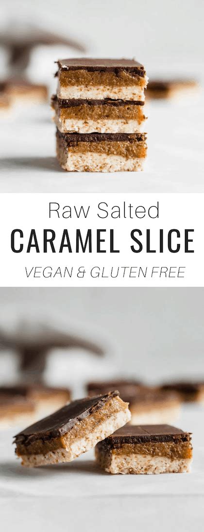 These Raw Salted Caramel Slices Are Bite Size Vegan Easy And Healthy