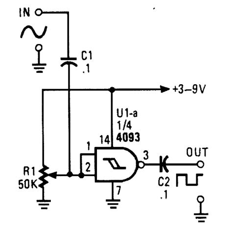 Sine To Square Circuit Converter Circuits Nextgr