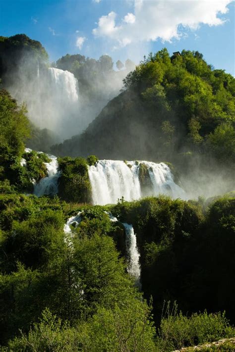 Marmore S Waterfalls In Umbria Stock Photo Image Of Wood Nature