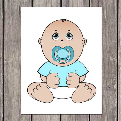 Baby Boy Pin The Pacifier On The Baby Digital File Etsy 日本