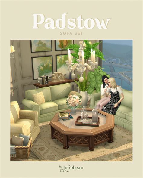 Padstow Sofa Set By Joliebean Joliebean On Patreon Living Room Sims 4