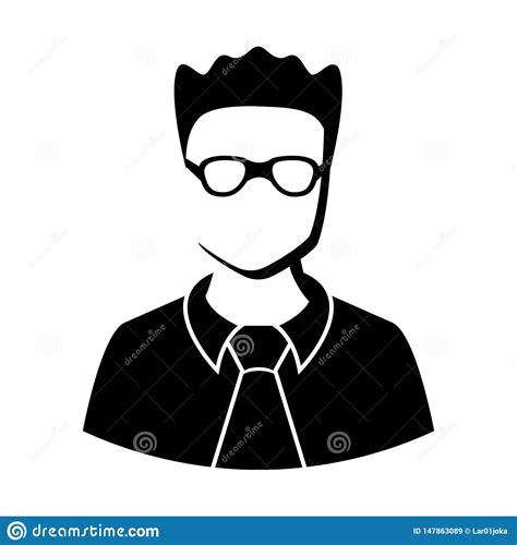 Isolated Male Avatar Icon With Glasses Stock Vector