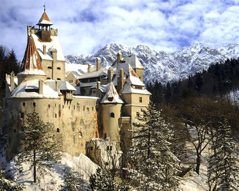romania, Castles, Mountains, Winter, Bran, Castle, Transylvania, Snow