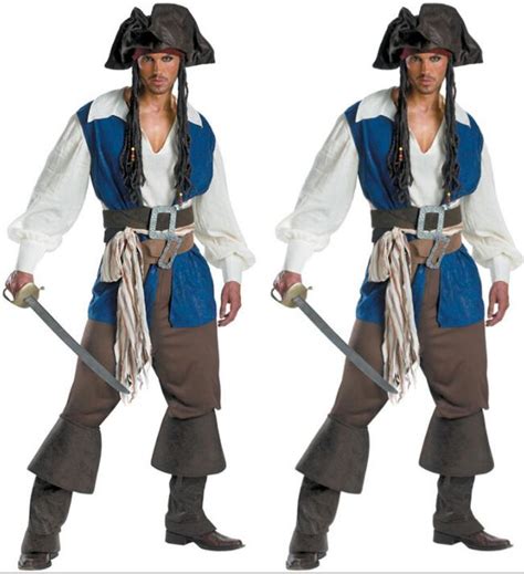 Mens Ahoy Matey High Seas Pirate Costume Adult Buccaneer Captain Fancy