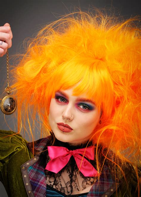 Womens Fancy Dress Auburn Backcombed Deluxe Fairytale Mad Hatter Wig Wigs And Facial Hair Fashion