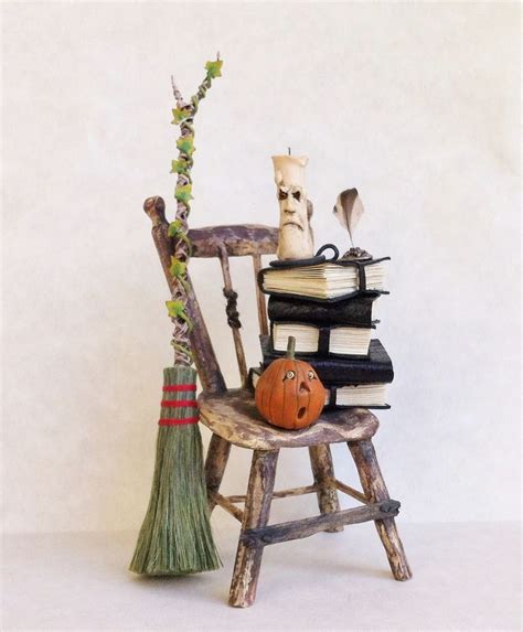 Dhouse Miniature Rustic Witch Chair 112th Hmade Witch Wizard Avec