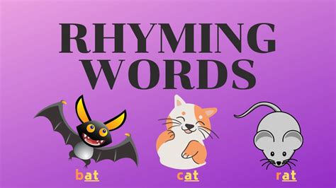 Rhyming Words For Kids Learn Rhyming Words Youtube