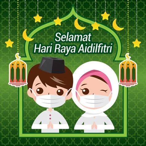 Gambar Sambutan Hari Raya Aidilfitri Kartun Muat Turun Gambar Mewarna