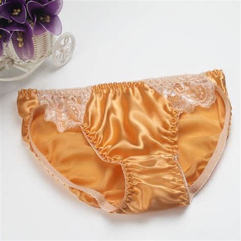 Women Pure Silk Sexy Panties 100 Silk Briefs For Lady Women With Lace