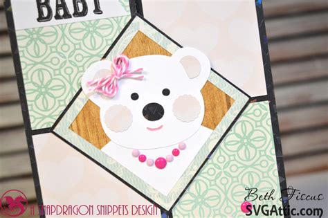 Svg Attic Blog Teddy Bear Baby Card With Beth