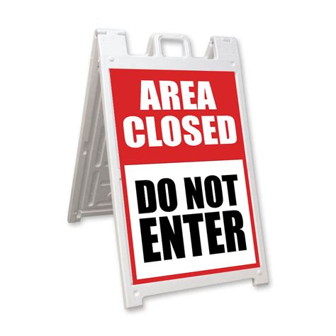 Area Closed Do Not Enter Signicade A Frame Sidewalk Sandwich Street