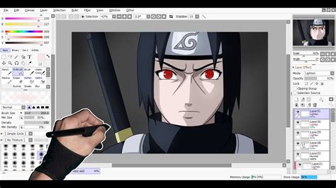 Dibujo De Itachi Uchiha Naruto Speed Drawing Youtube