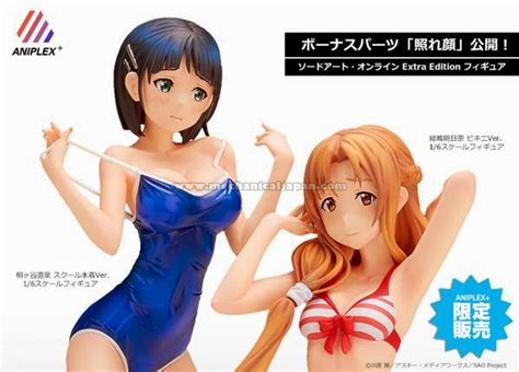 Sword Art Online Extra Edition Asuna Yuuki Bikini Ver And Suguha Kirigaya School Swimsuit
