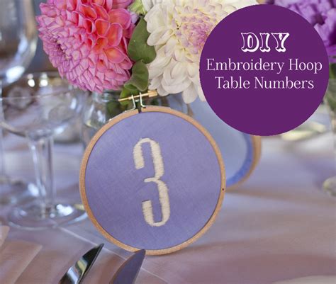 Diy Embroidery Table Numbers Oh Lovely Day