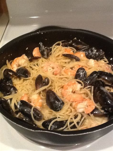 Salmon pasta is also great for using up any leftover cooked salmon you might have. Shrimp and mussels in a salmon and white wine sauce with ...