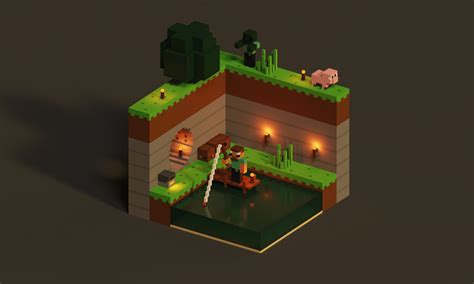 Voxel Wallpapers Top Free Voxel Backgrounds Wallpaperaccess