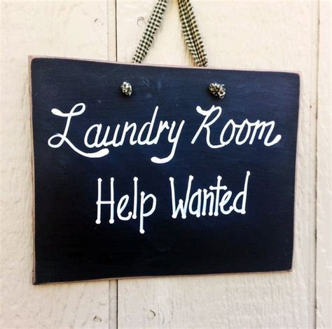 Laundry Room Sign Help Wanted Funny House Signage Humor