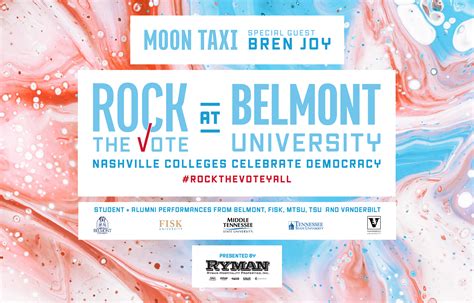 ‘rock The Vote At Belmont University Set For Sept 22 With Headliner
