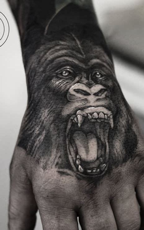 Hand tattoos are for people who want to make a bold statement. 100 Unique Gorilla Tattoos You'll Need to See in 2020 ...