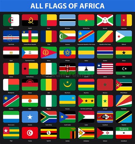 All Flags Of African Countries With Names And Vector Images Images