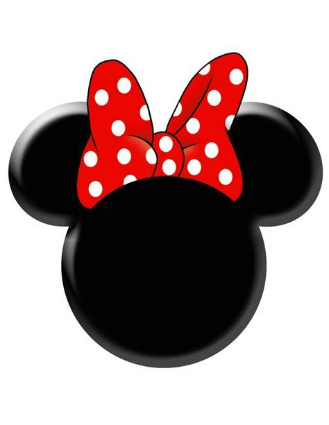 Minnie Mouse Head With Bow Clipart