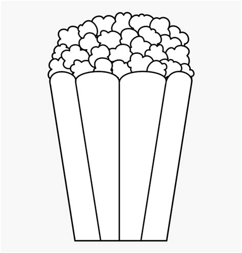 Clip Art Png Library Huge Clip Art Of Popcorn Black And White