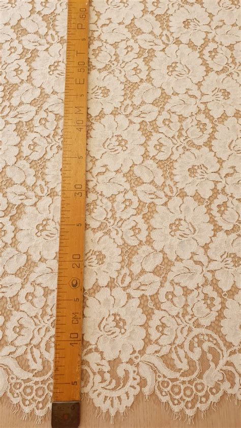 Ivory Lace With Nude Base Guipure Lace Fabric Guipure Lace Lace