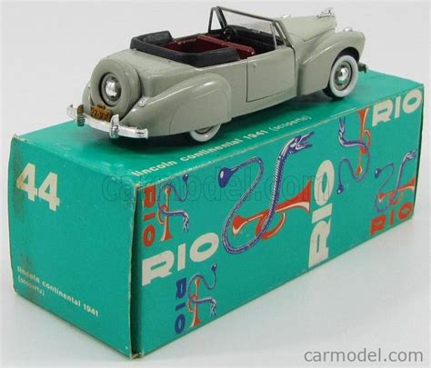 Rio Models 44 Scale 143 Lincoln Continental Cabriolet Open 1941 Grey