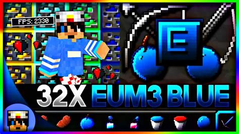 Eum3 Blue V2 32x Mcpe Pvp Texture Pack Fps Friendly By Isparkton