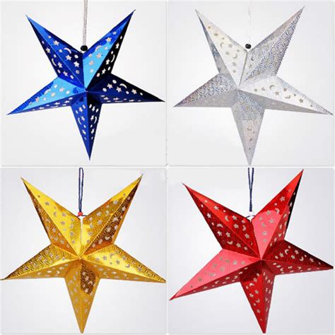 1pc 30cm Diy Paper Stars Garland Star Decoration Christmas Ornaments